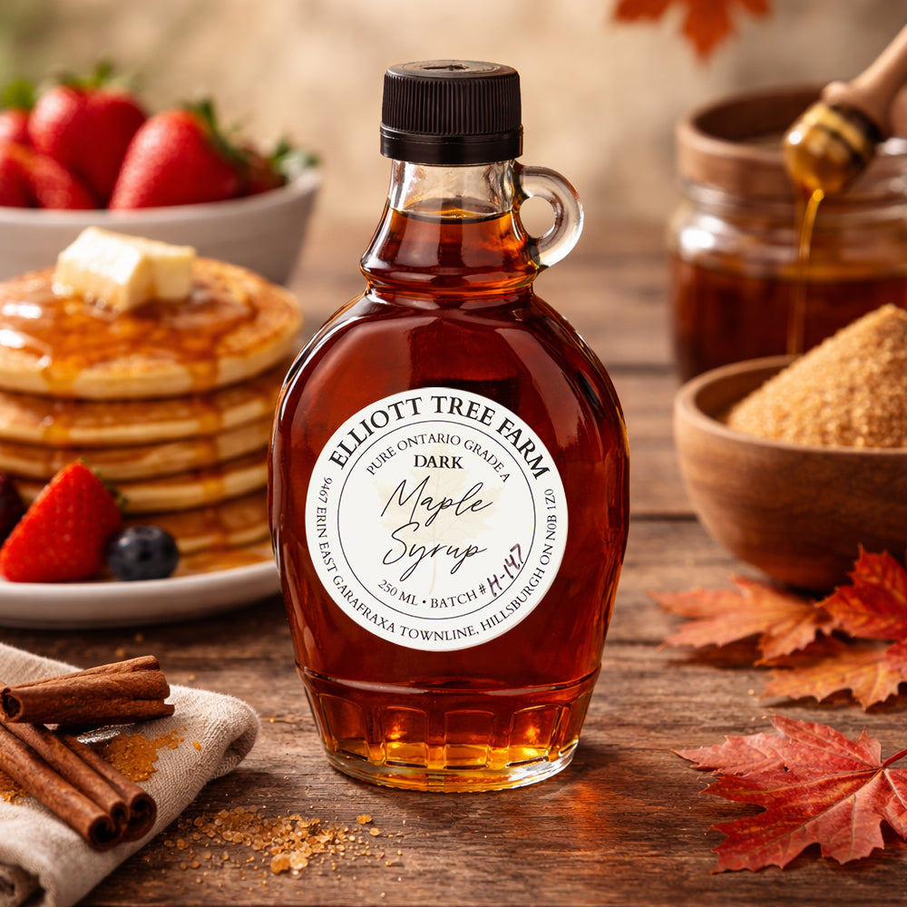 Late Harvest Dark 250 ml - 100% Pure Ontario Grade A Small Batch Maple Syrup