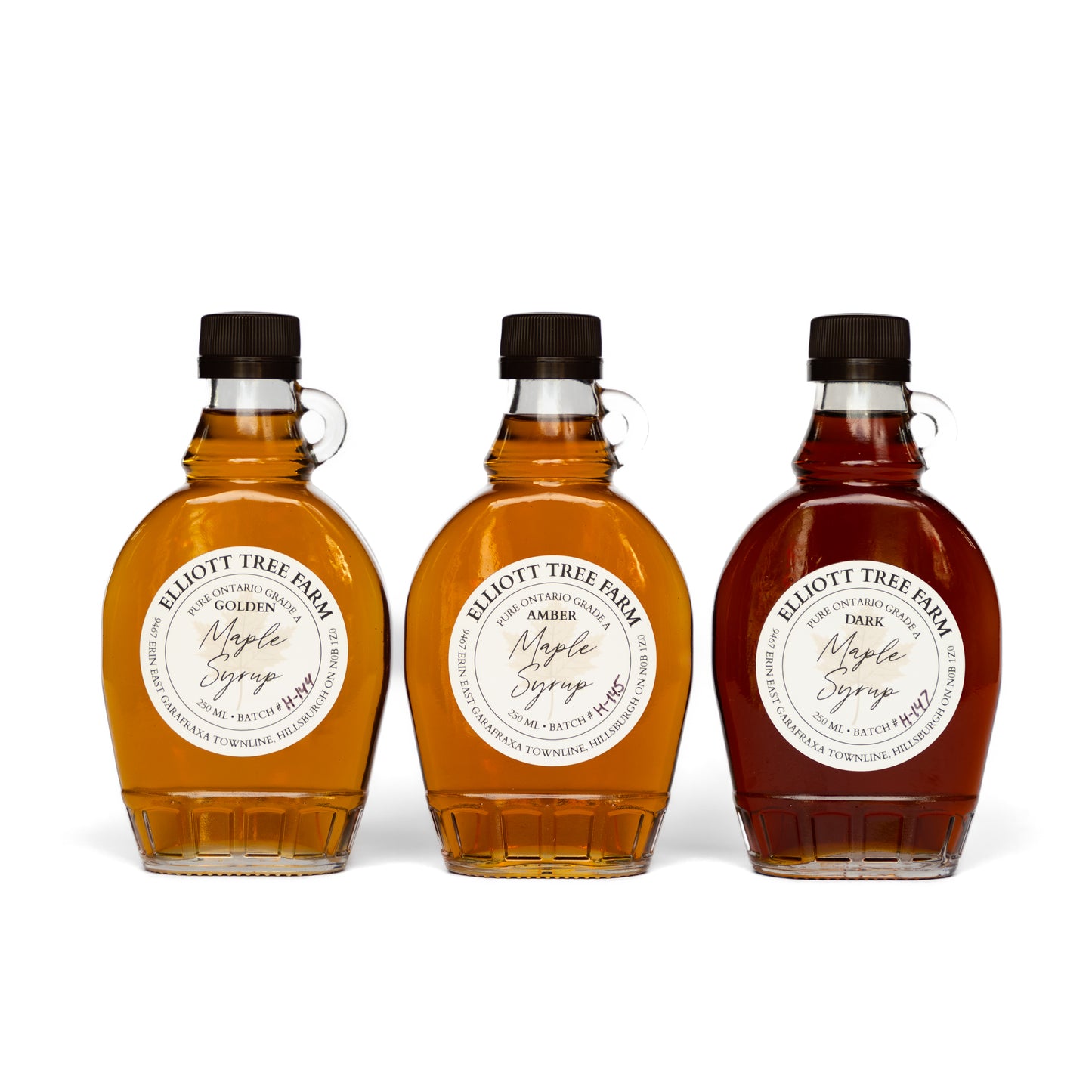 Flight of 3 - 100% Pure Ontario Grade A Small Batch Maple Syrup