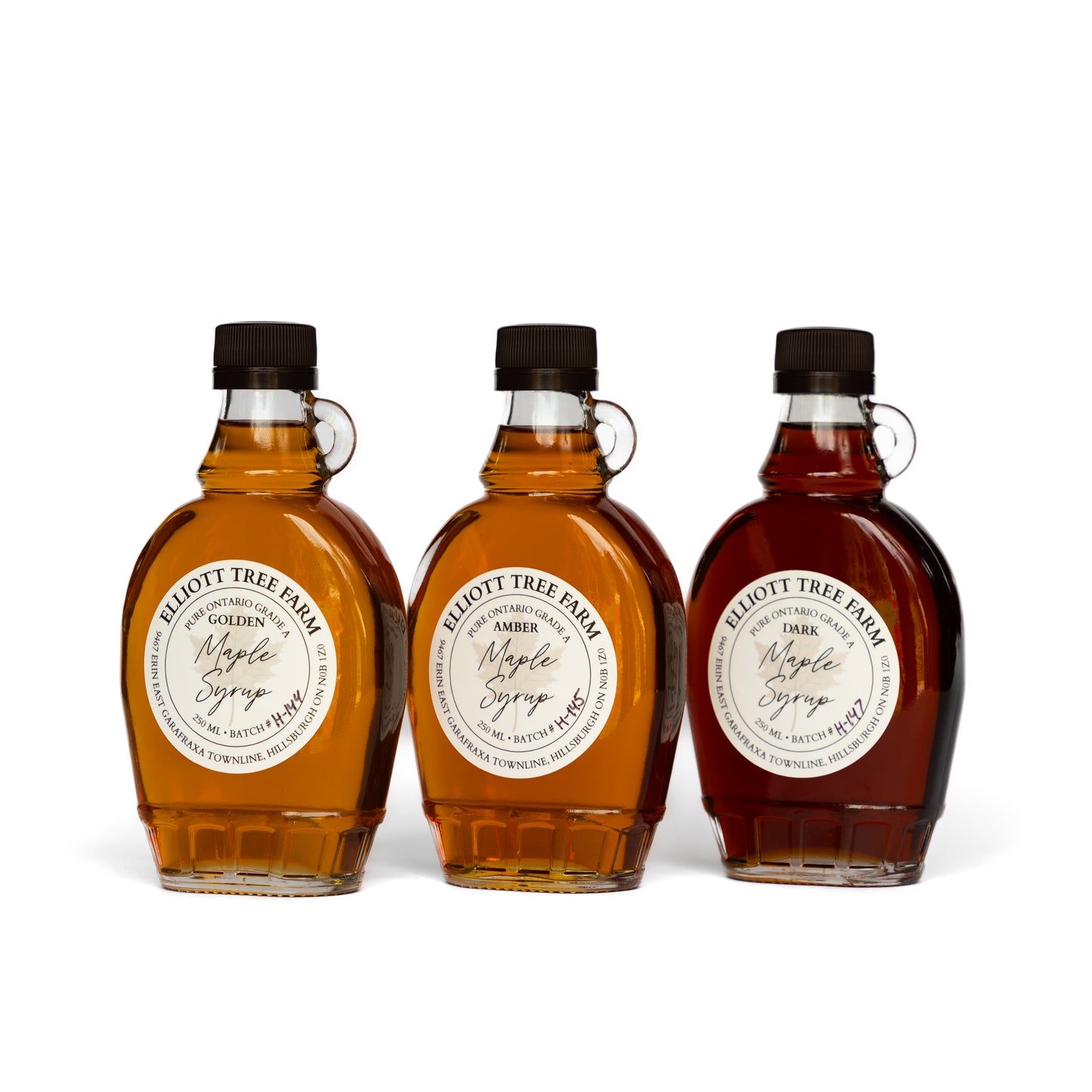 Flight of 3 - 100% Pure Ontario Grade A Small Batch Maple Syrup