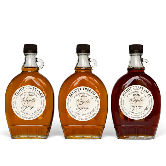 Flight of 3 - 100% Pure Ontario Grade A Small Batch Maple Syrup