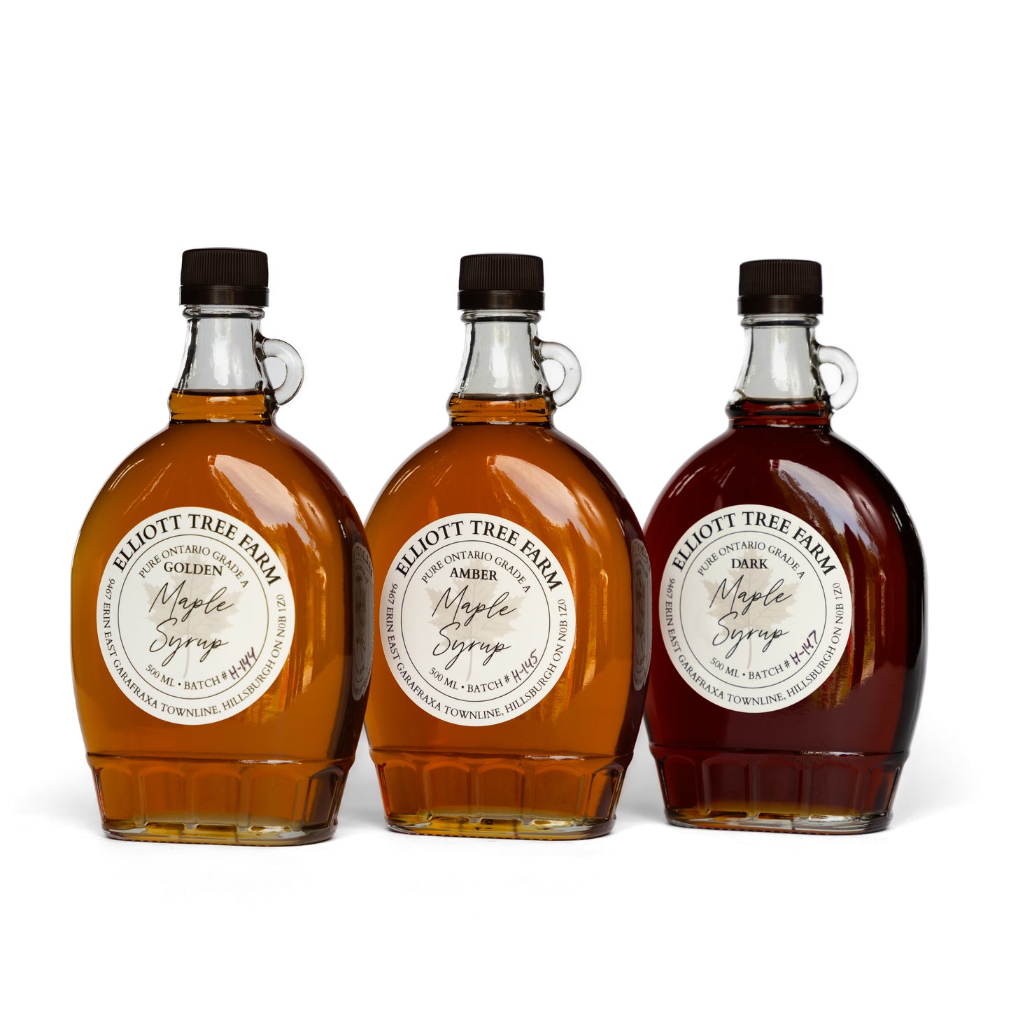 Flight of 3 - 100% Pure Ontario Grade A Small Batch Maple Syrup